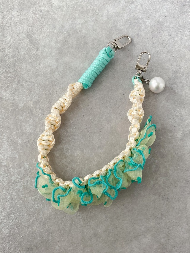 【ivory ×  mint green】hand strap