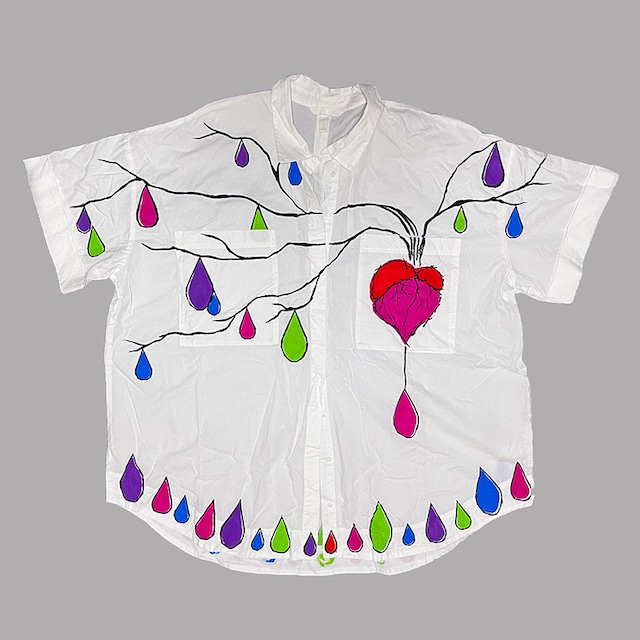 Heart シャツワンピース Shushukashuka Heart シャツワンピース Shushukashuka