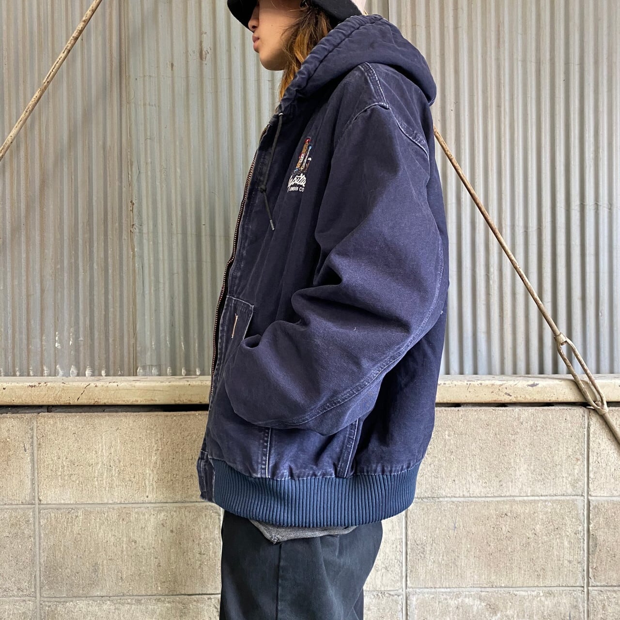 Carhartt カーハート 刺繍入り アクティブジャケット メンズXL 古着 