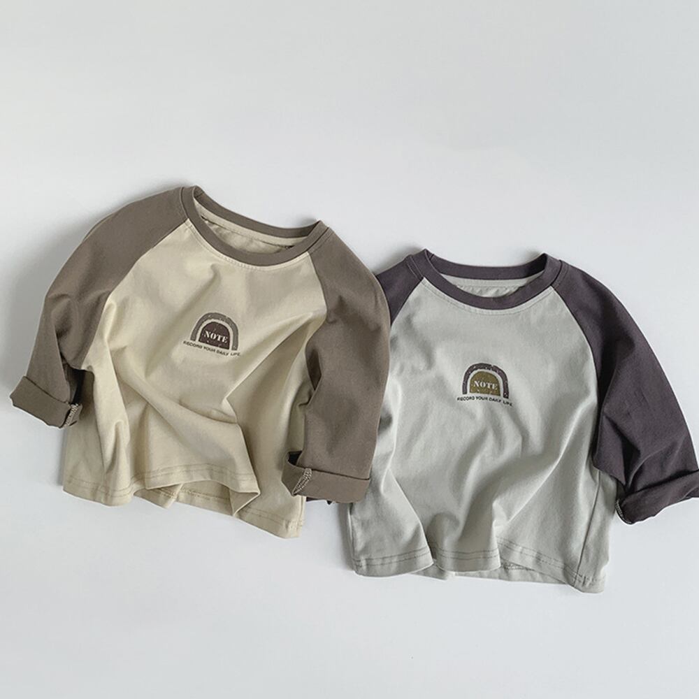 【BABY&KID】カラーバリ長袖シャツ