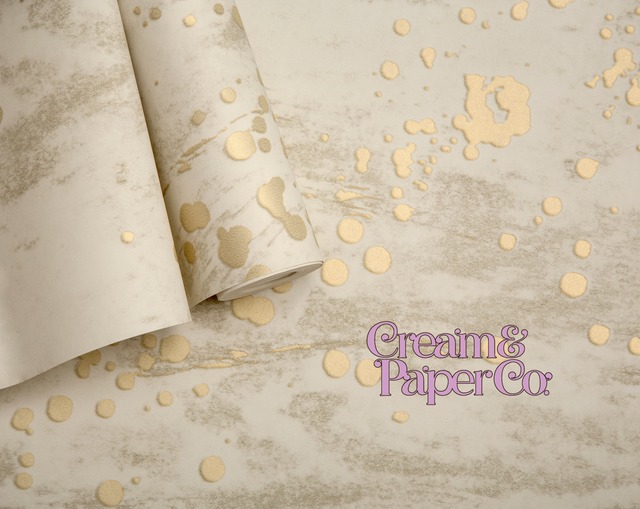 ペーパーホワイト×イエローゴールドTexture wall 3L10091LV for DIY 53㎝×10m リピート64㎝　