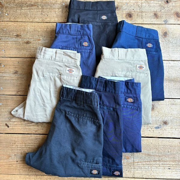 1点物◇Dickiesディッキーズ黒870ポケット付ワークパンツ古着メンズ34