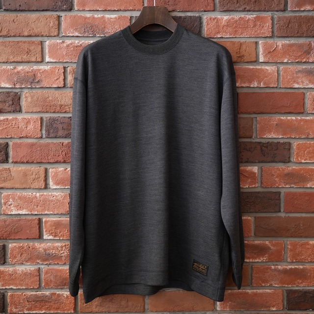 Eddie Bauer Black Tag Collection(エディー・バウアーブラックタグコレクション) 24SS "All Purpose Merino Crew Neck long Sleeve" -EB Charcoal-