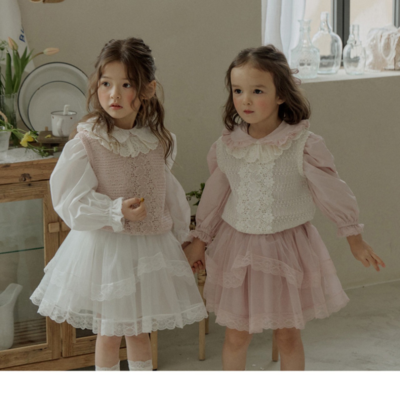 秋レースチュールスカート