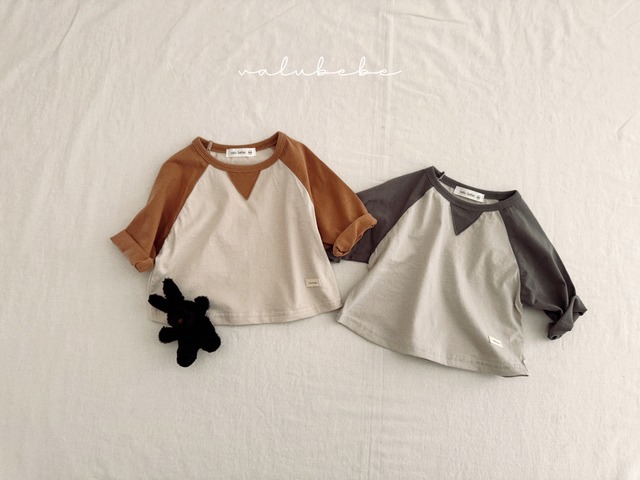 【予約】valubebe / bebe)triangle raglan T