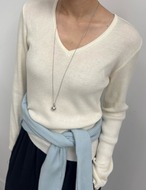 【新作5％OFF・3日間】V-neck Slim Knit_4colors