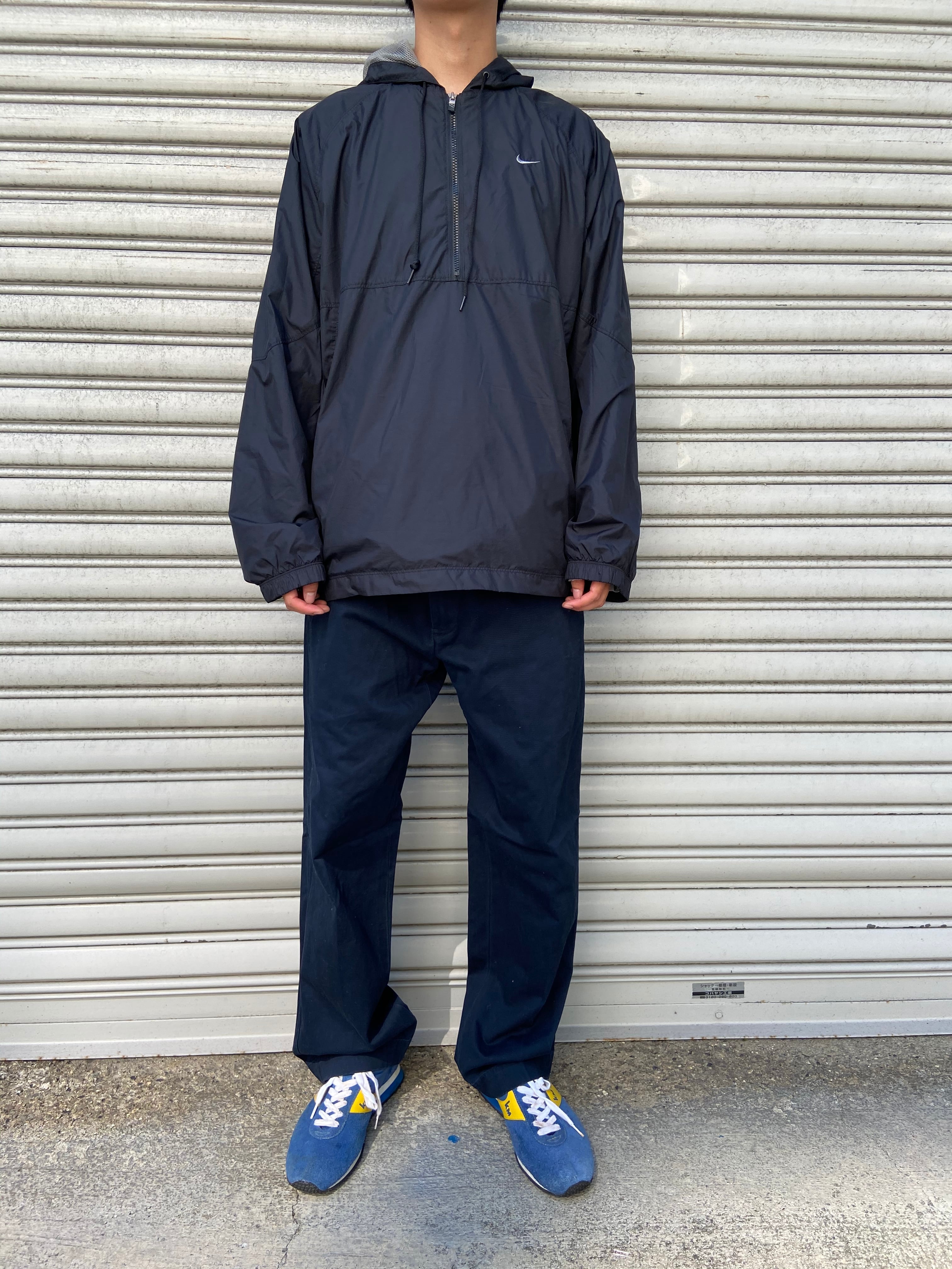 送料無料』NIKE ナイキ アノラックパーカー ウインドブレーカー スポーツ ブラック 古着屋 Uan Columbia アノラックパーカーPFG