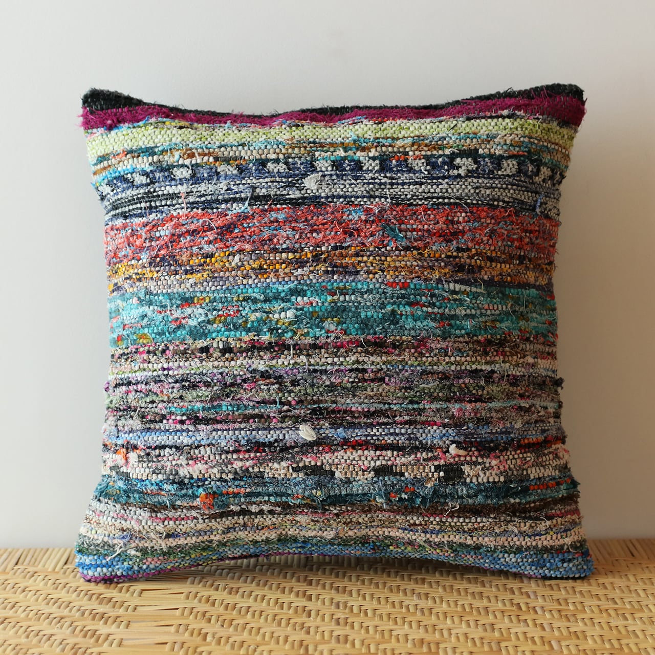 キリムクッション】オールドキリム／裂き織り／クッションカバー