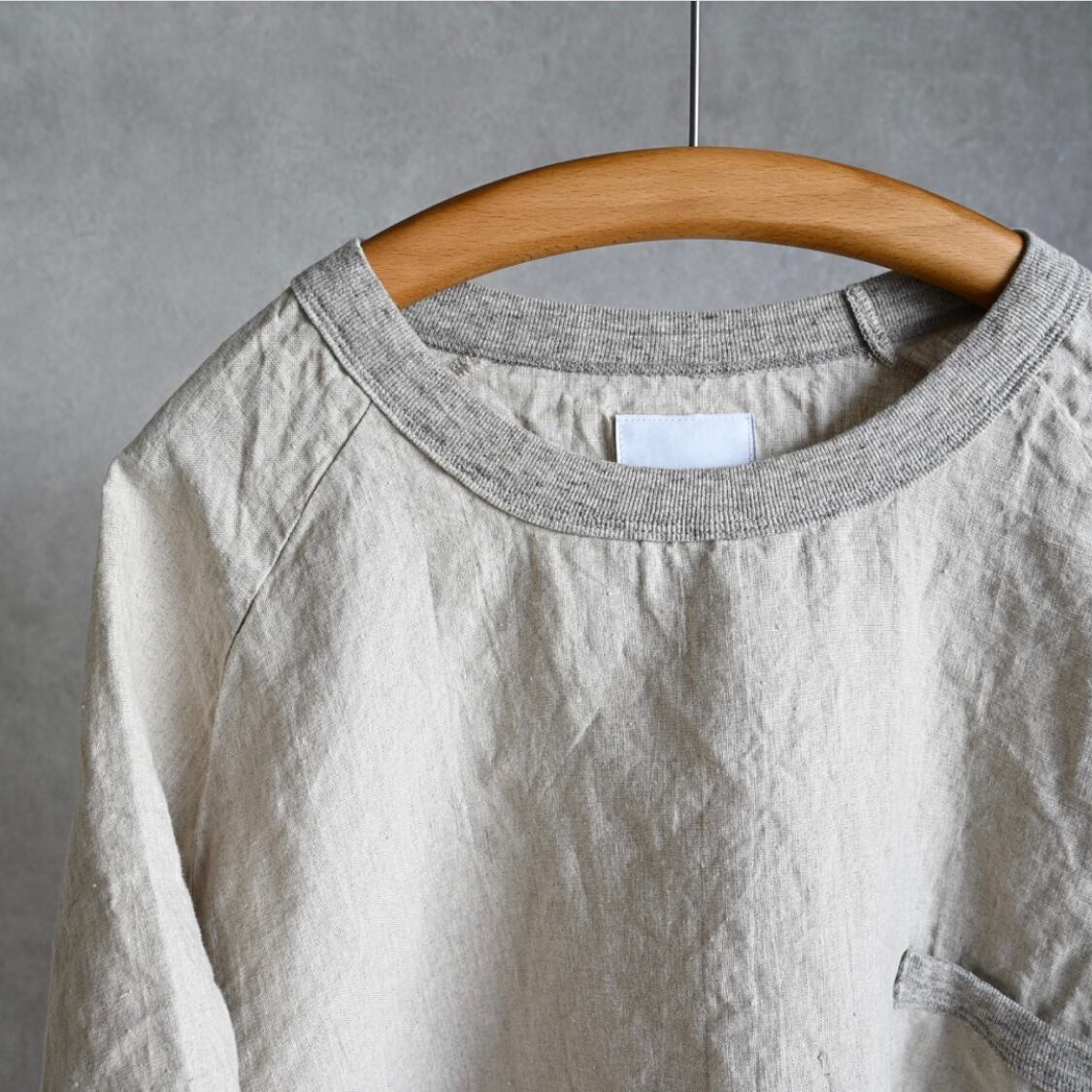 Re made in tokyo japan FRENCH LINEN PULL OVER TEE フレンチリネン
