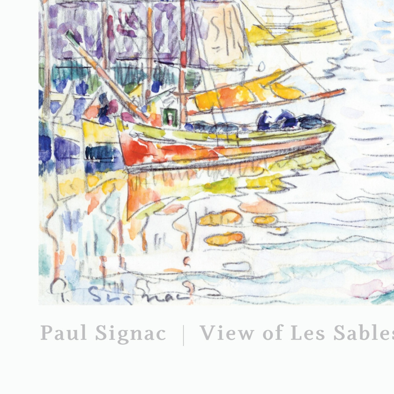 ポール・シニャック View of Les Sables d'Olonne | AP116 | アートポスター 絵画 名画 船 ボート ヨット 海 港 自然 風景画 - 6