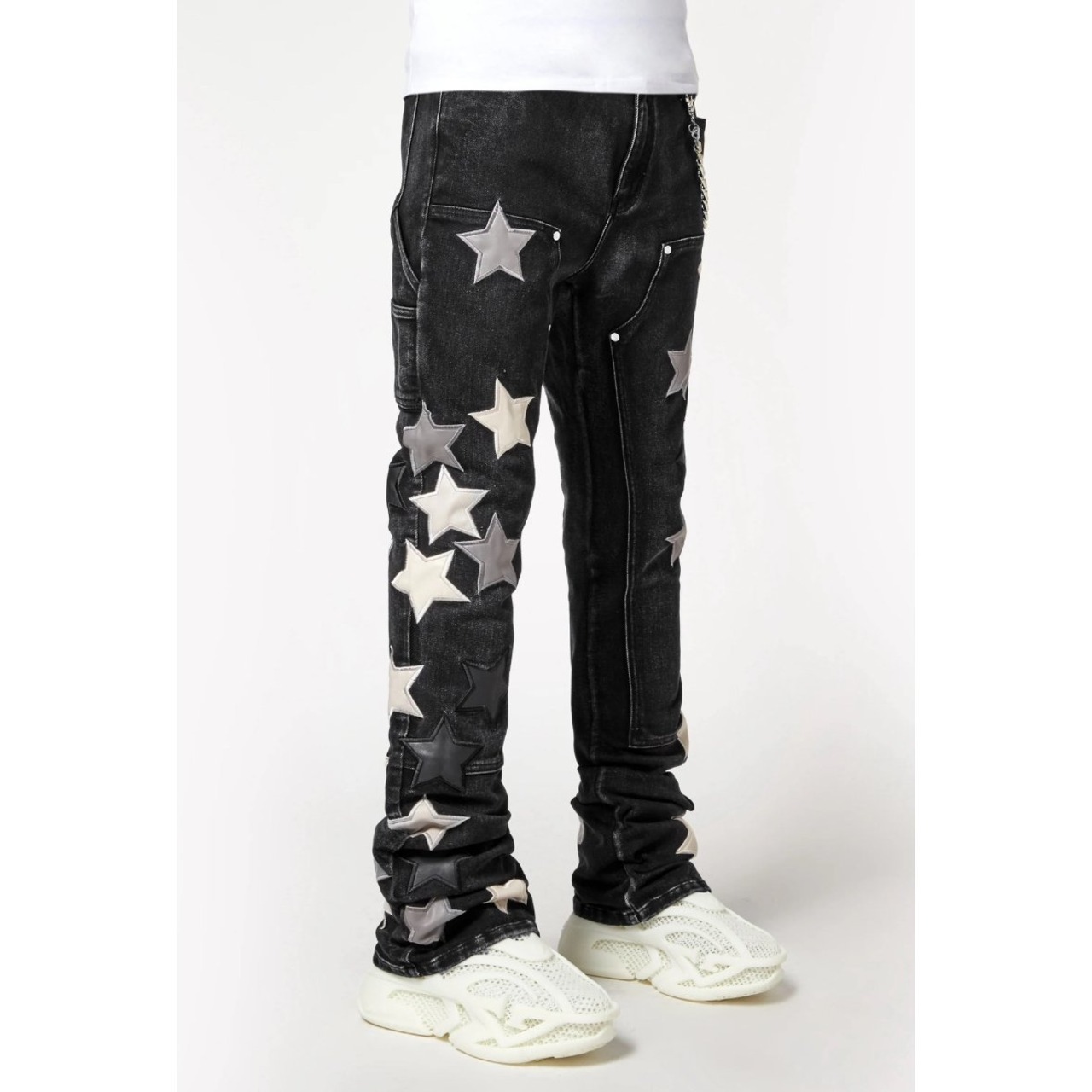 GUAPI / obsidian black vintage stars denim