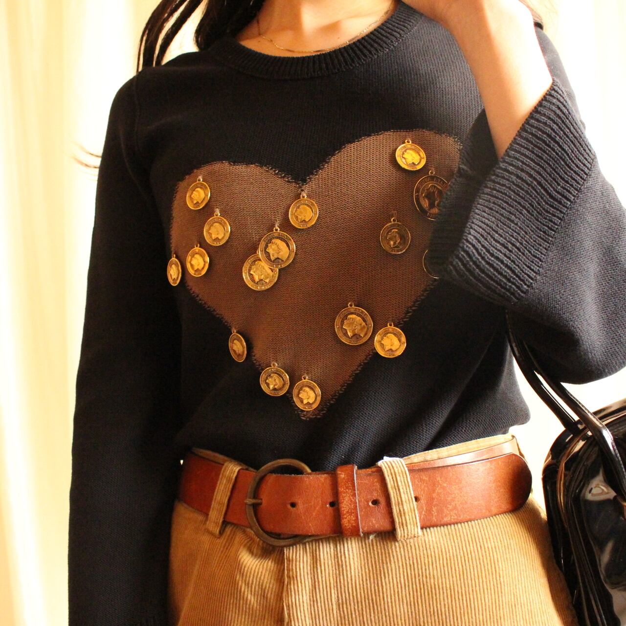 レザー ベルト dark ブラウン【435】