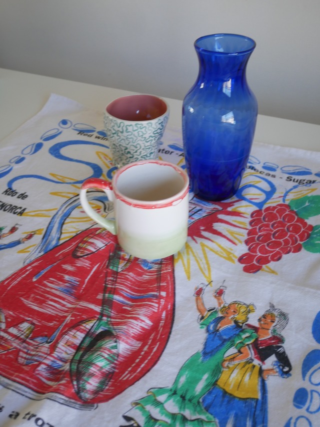 70s-80s Spanish Souvenir "Sangria" Recipe Kitchen Towel