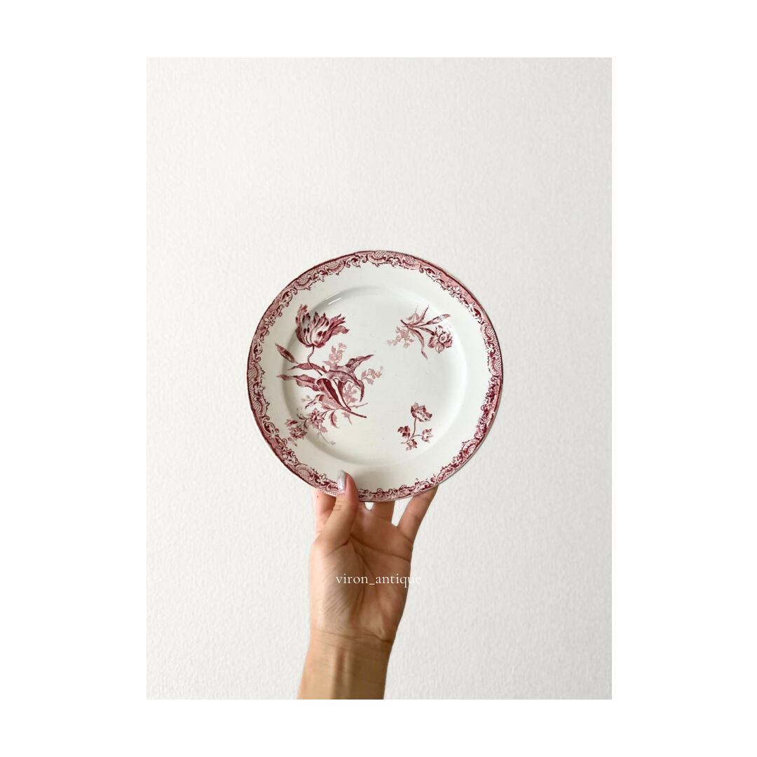 ディゴワン・サルグミンヌ　デザート皿《美品》　A19 フランスアンティーク サルグミンヌデザート皿