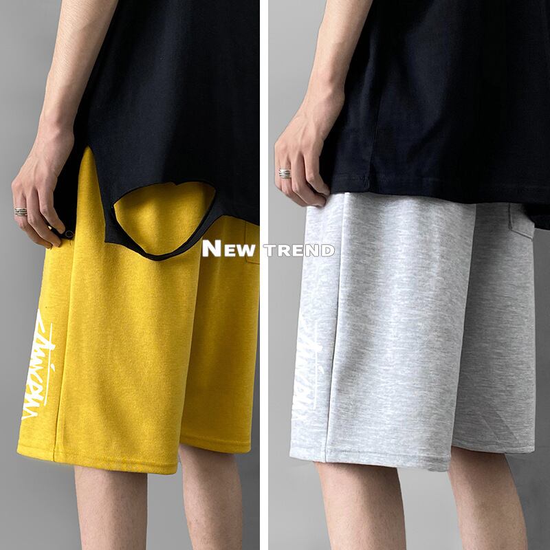 【新作】【送料無料】 Yidaoヴィンテージ20夏の新しいスタイルeseシンプルなレタープリントルーズカジュアルショーツトレンドワイルドストレートレッグパンツ-アリババ サマー 夏物 ブルマー ビンテージ hip6-161183577763745