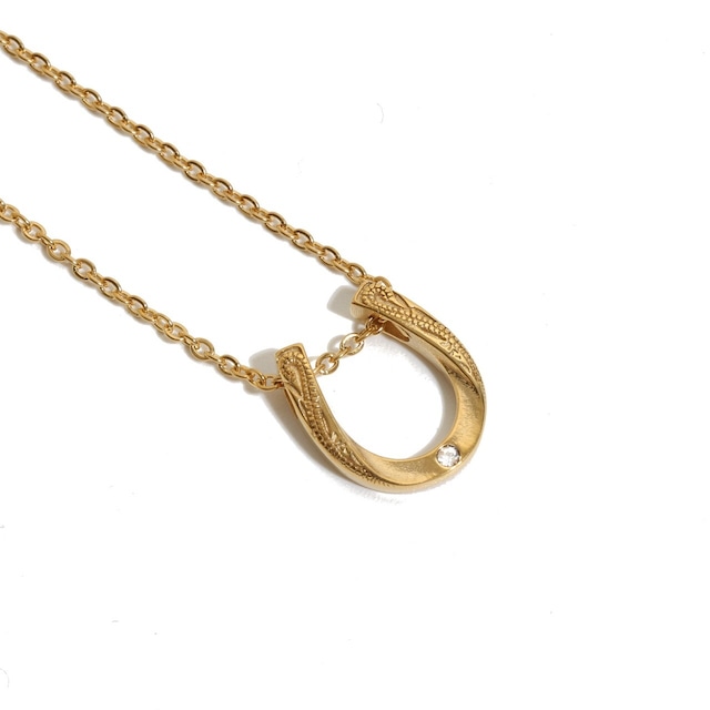 316L Horseshoe Necklace Gold