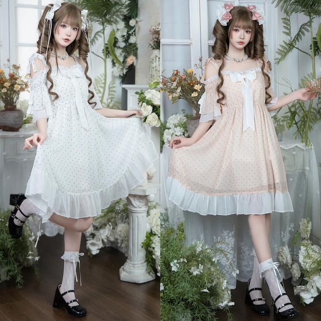 シュガードットフリルガーリーワンピース