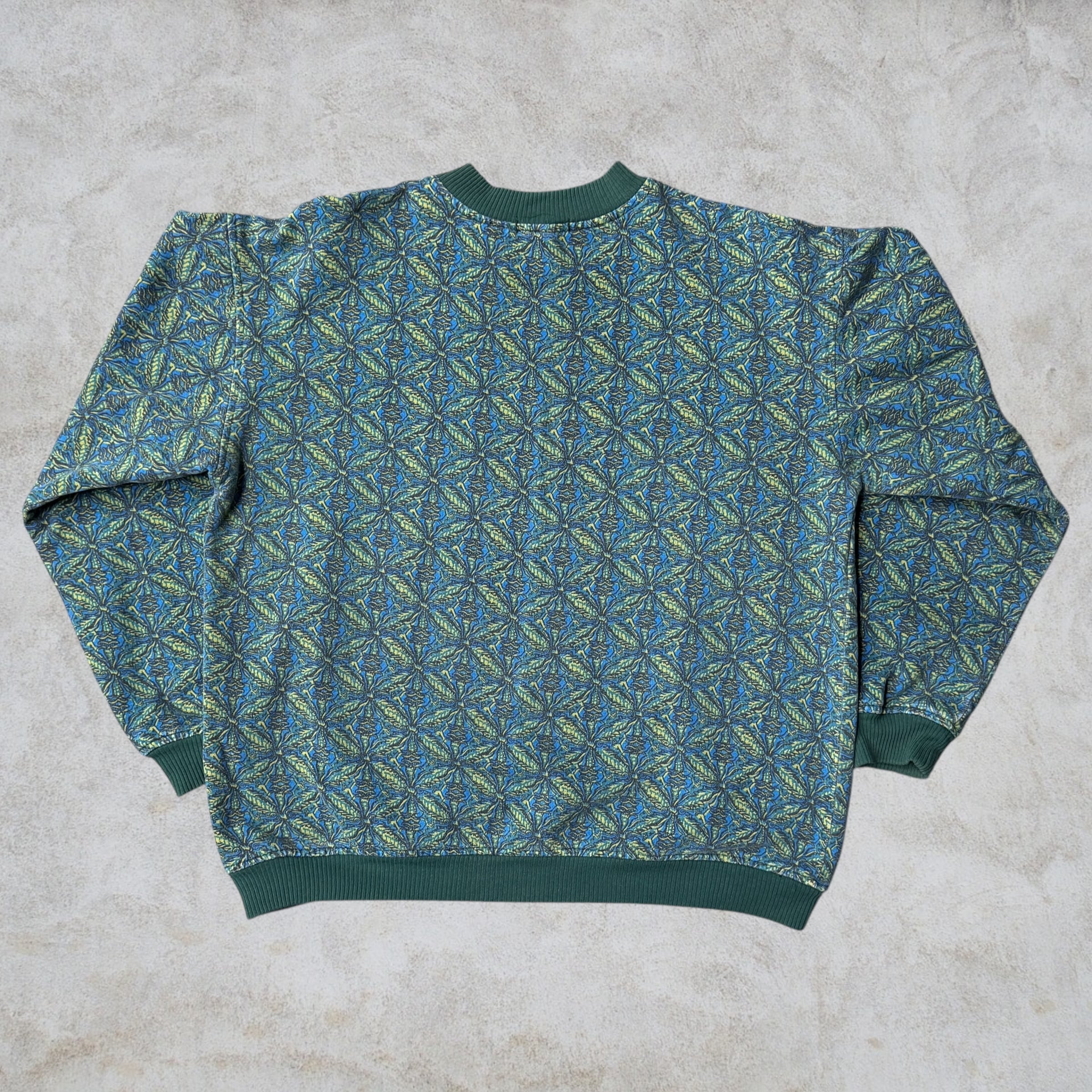 80s old stussy 黒タグ 総柄 マリファナ柄スウェット Lサイズ Special!!】80's~90's old stussy Marijuana Sweat “黒タグ