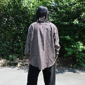 SHIRT10(90年代ペンドルトンウールレーンボタンダウンロングスリーブマドラスチェックシャツ)
