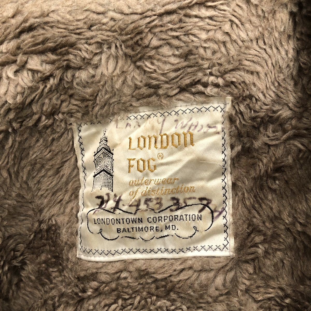 LONDON FOG コート L〜 ベージュ ロンドンフォグ 裏ボア ボタン
