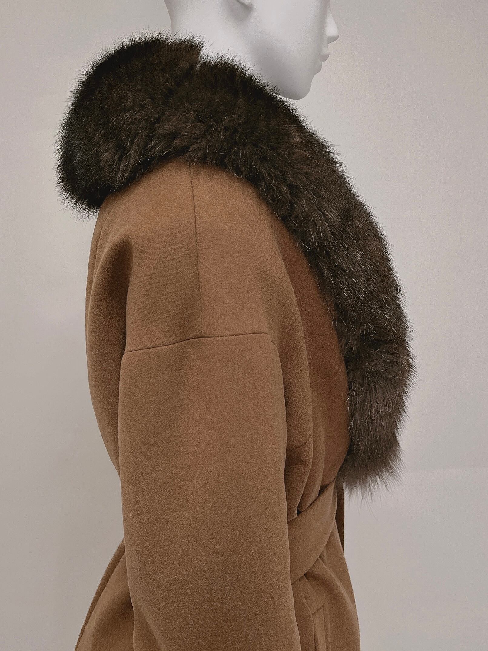 FOXファー付きタイトコート | GABRIEL