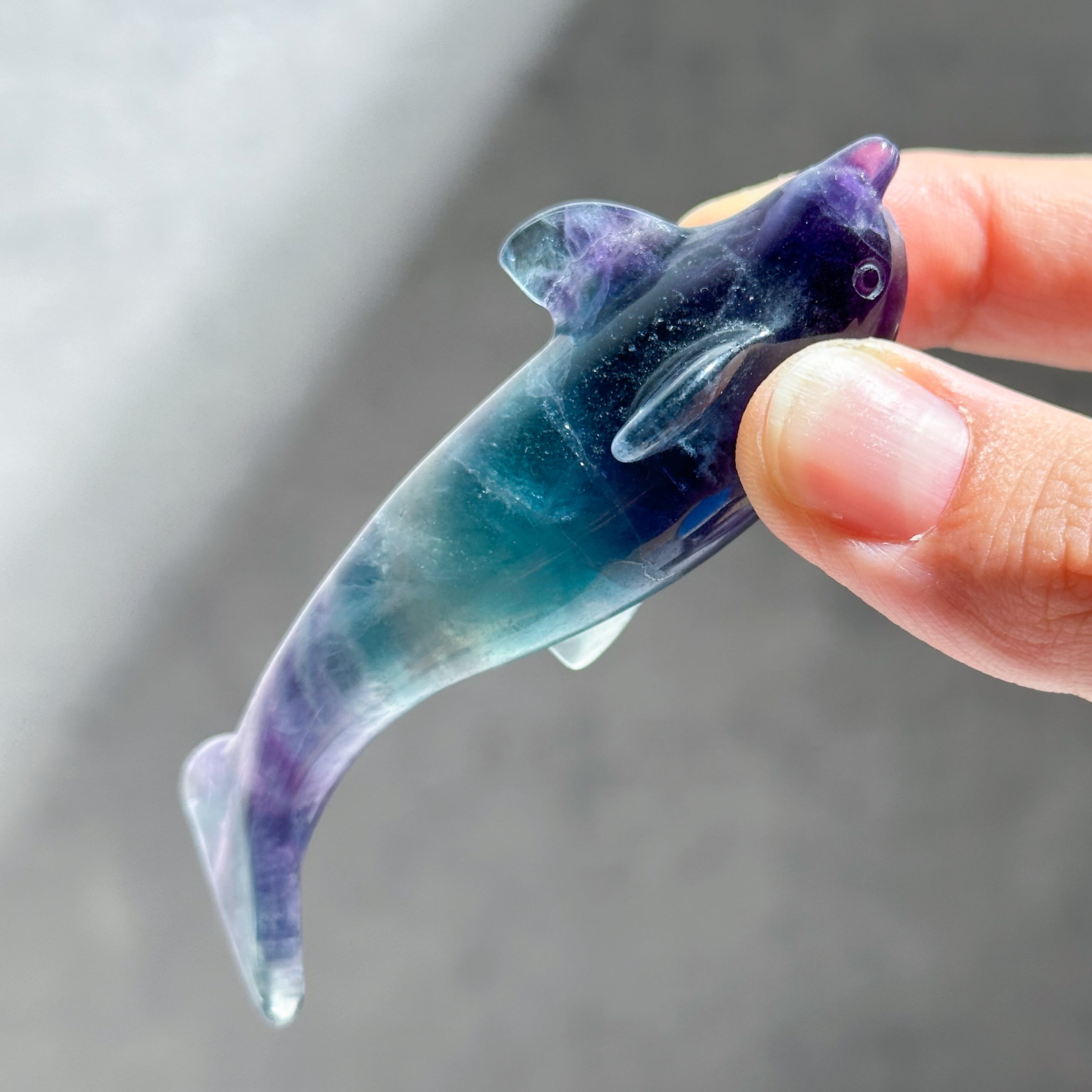 レインボーフローライト イルカ21◇Fluorite◇天然石・パワーストーン