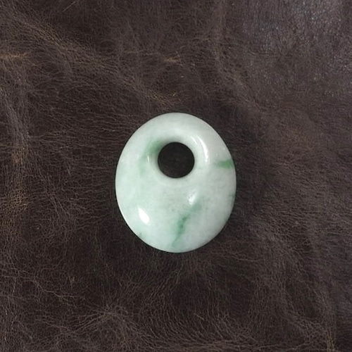 糸魚川翡翠  わっか 垂飾/ペンダントトップ 8.7g green marble Jadeite Pendant top
