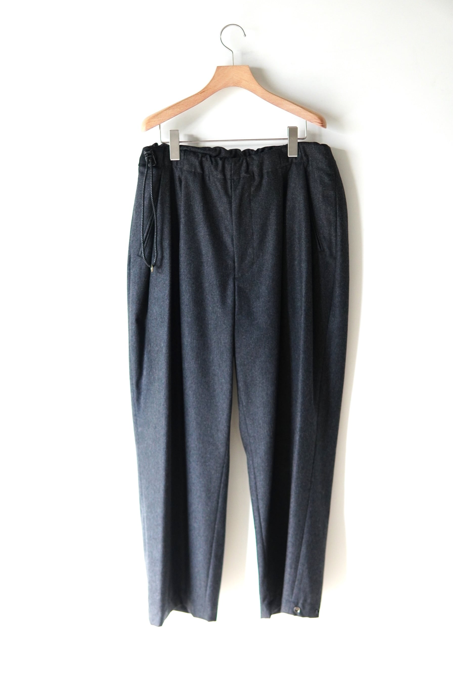 ANTHEM A / WOOL CASHMERE POPLIN MELTON NO-BRAINER PANTS
