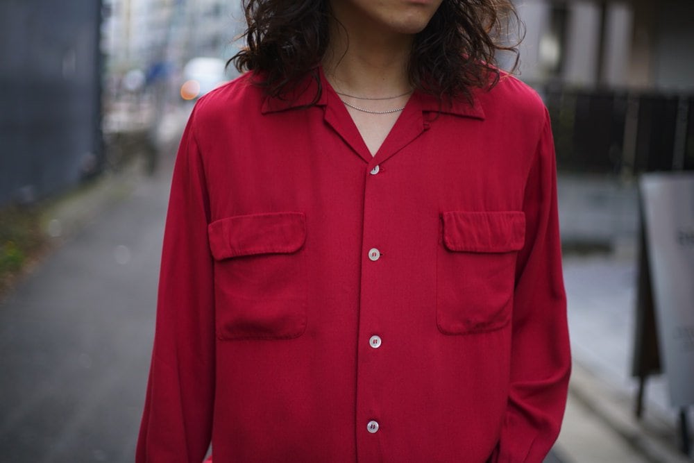 S Loop Color Rayon Gabardine Shirt 