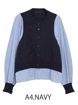 ミカーレミカーレ MICALLEMICALLE レイヤード風ニットトップス