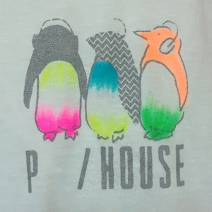 手塗りpenguin半袖 TEE