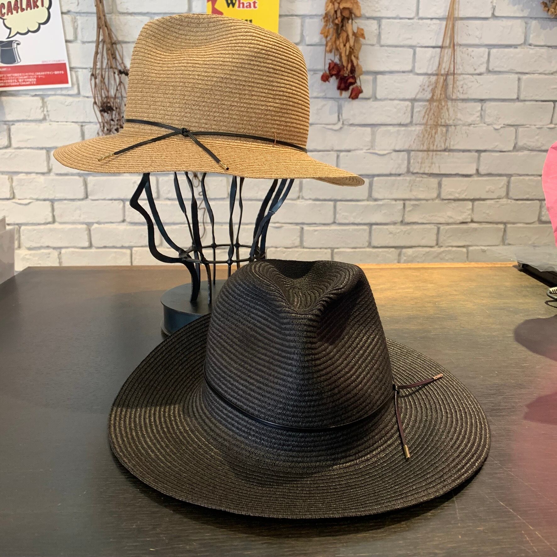 【CA4LA】旅風LEATHER 中折れハット JUN01828 | 広島の帽子