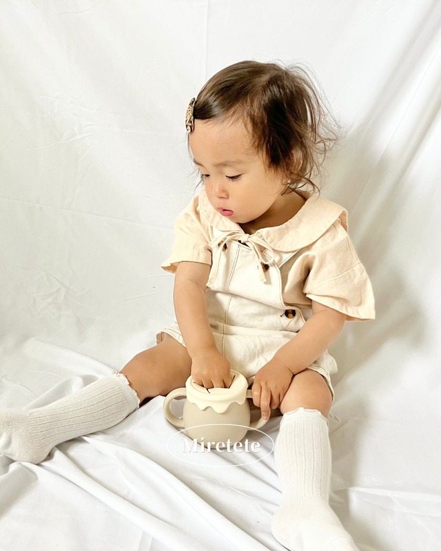 【取寄】これ1枚あると着回しに助かるシンプルかわいいリネンセーラートップス