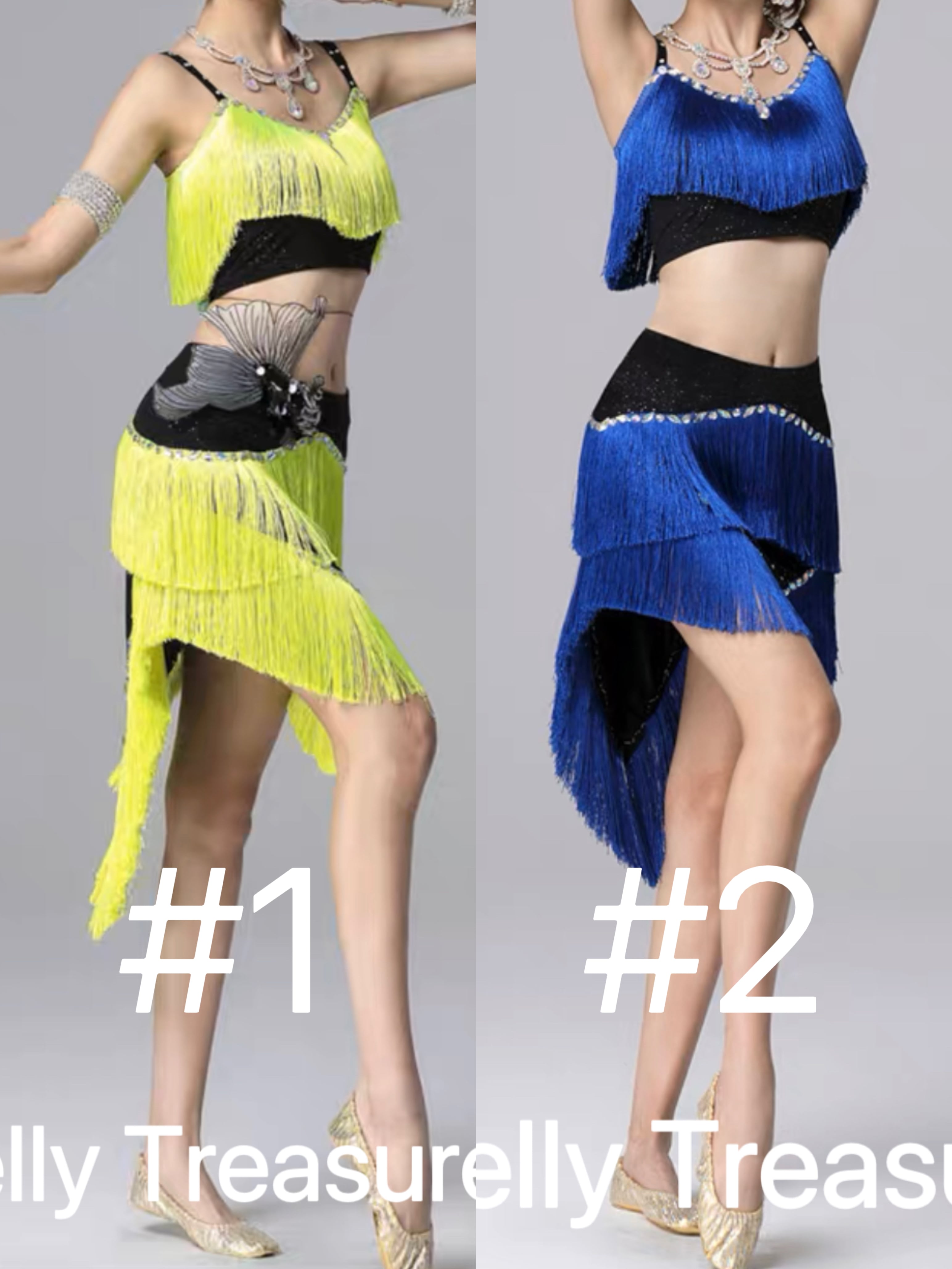 ベリーダンス衣装 2カラー　ブラ　スカート2点セット　XDD 001　 202211 | Belly Treasure®︎
