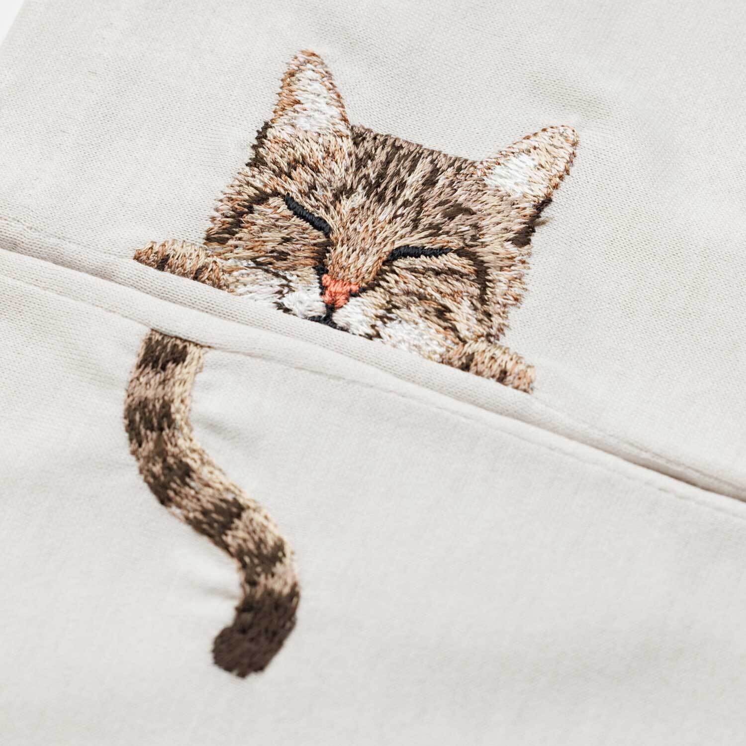 春夏限定】キジトラの刺繍／ショート・ロング／東かがわで一貫製造／UV