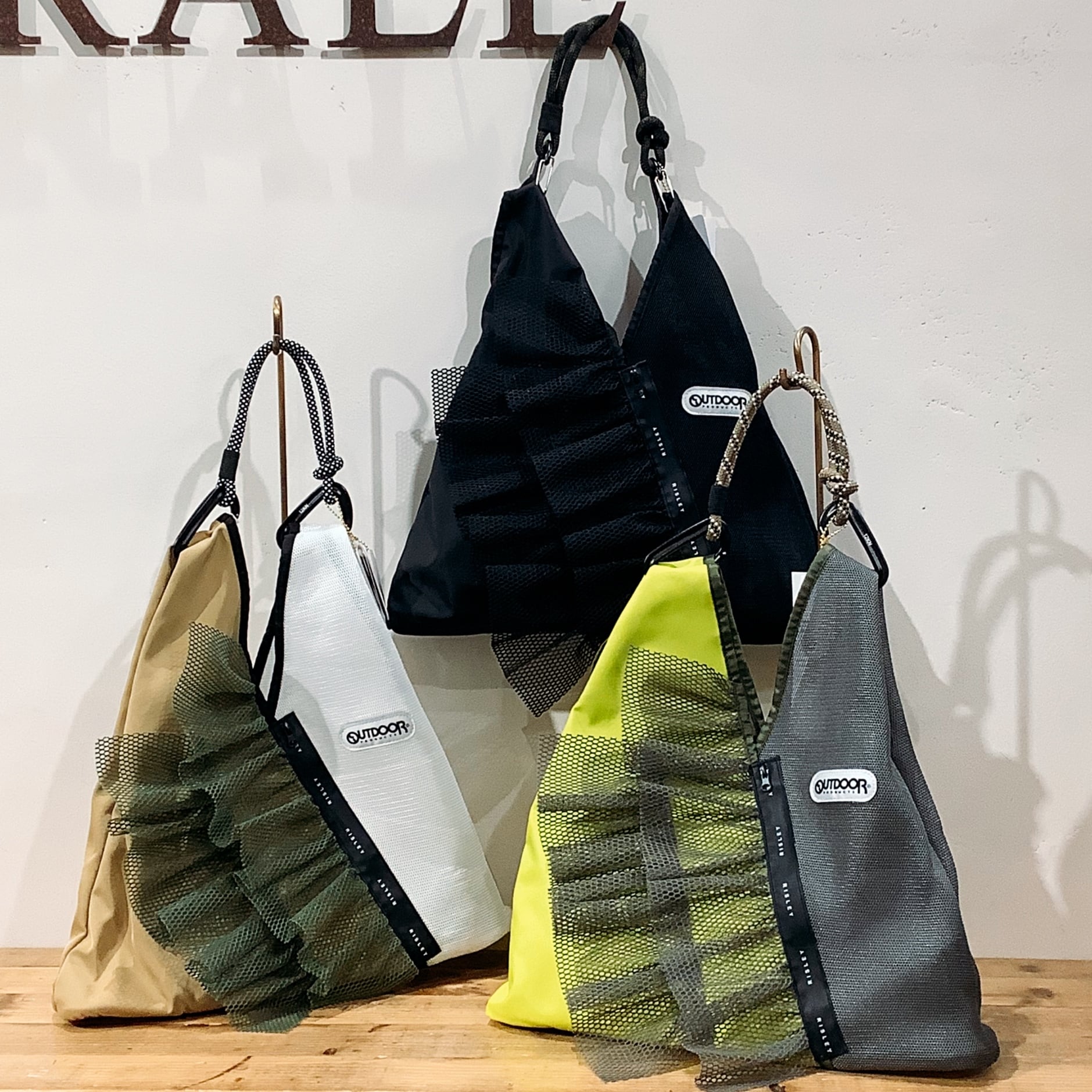 RISLEY×OUTDOOR(リズレイ×アウトドア)】トライアングルフリルメッシュ