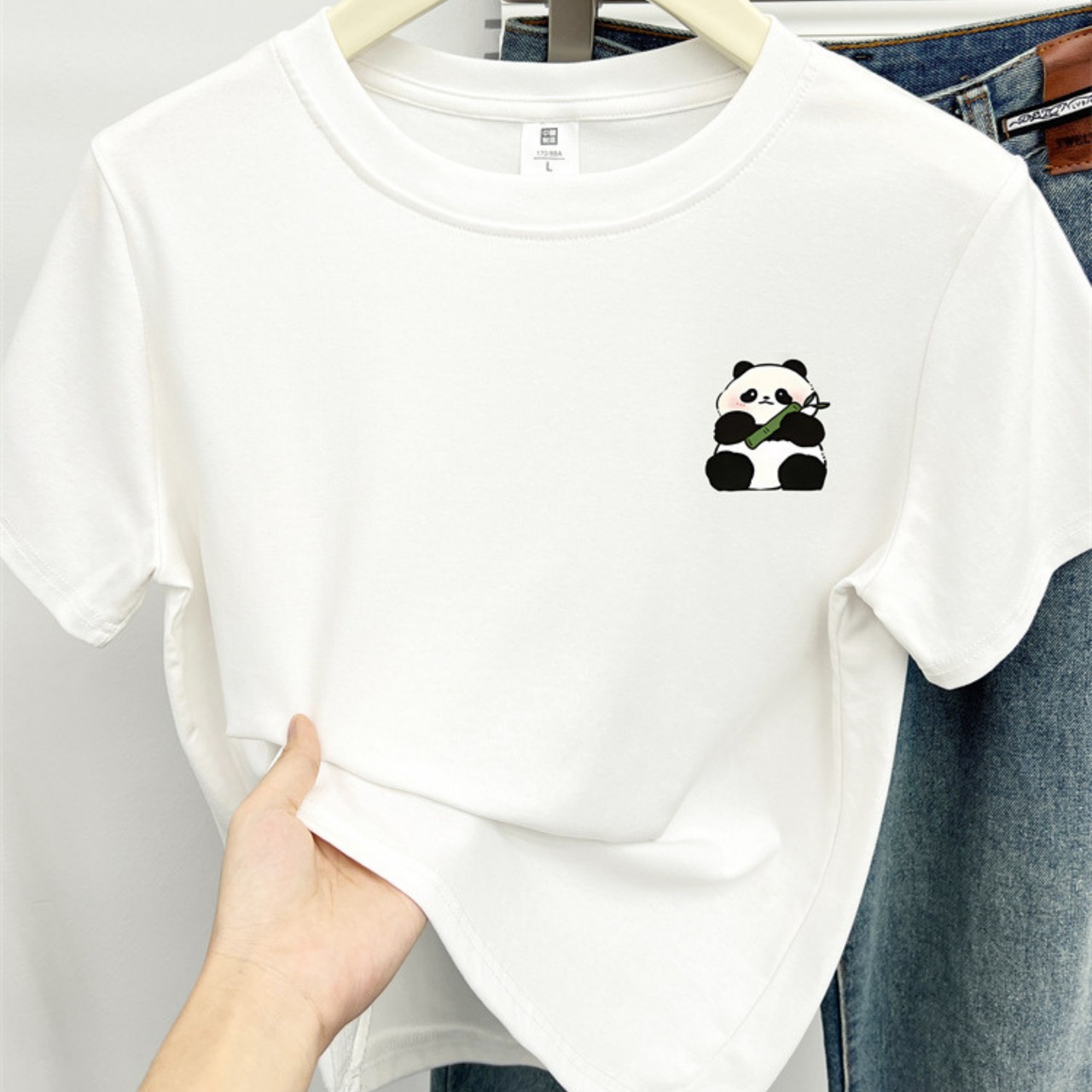 Hi ! パンダTシャツ(ホワイト)_40706-1 | 「パンダ ズ