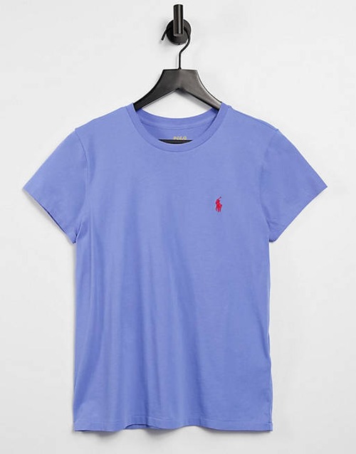 Ralph Lauren　クルーネックロゴTシャツ　ブルー