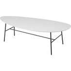 リビングテーブル PT-866GY ローテーブル センターテーブル コーヒーテーブル テーブル 机 おしゃれ シンプル 北欧 グレー 灰 シンプル 楕円型 インテリア リビング ダイニング ショップ 店舗 カフェ