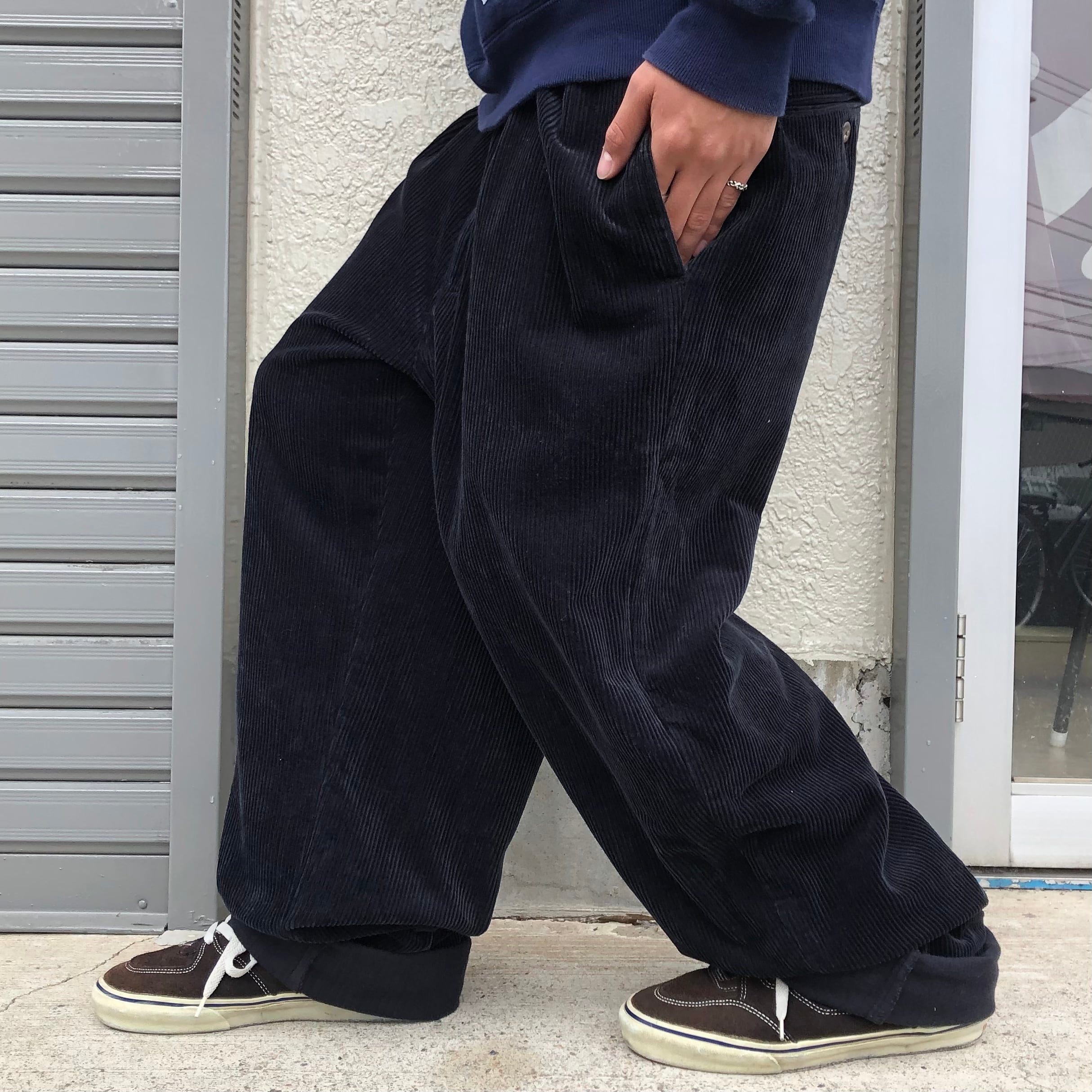 売れ筋】 古着 ラルフローレン コーデュロイパンツ 太畝 ワイドパンツ