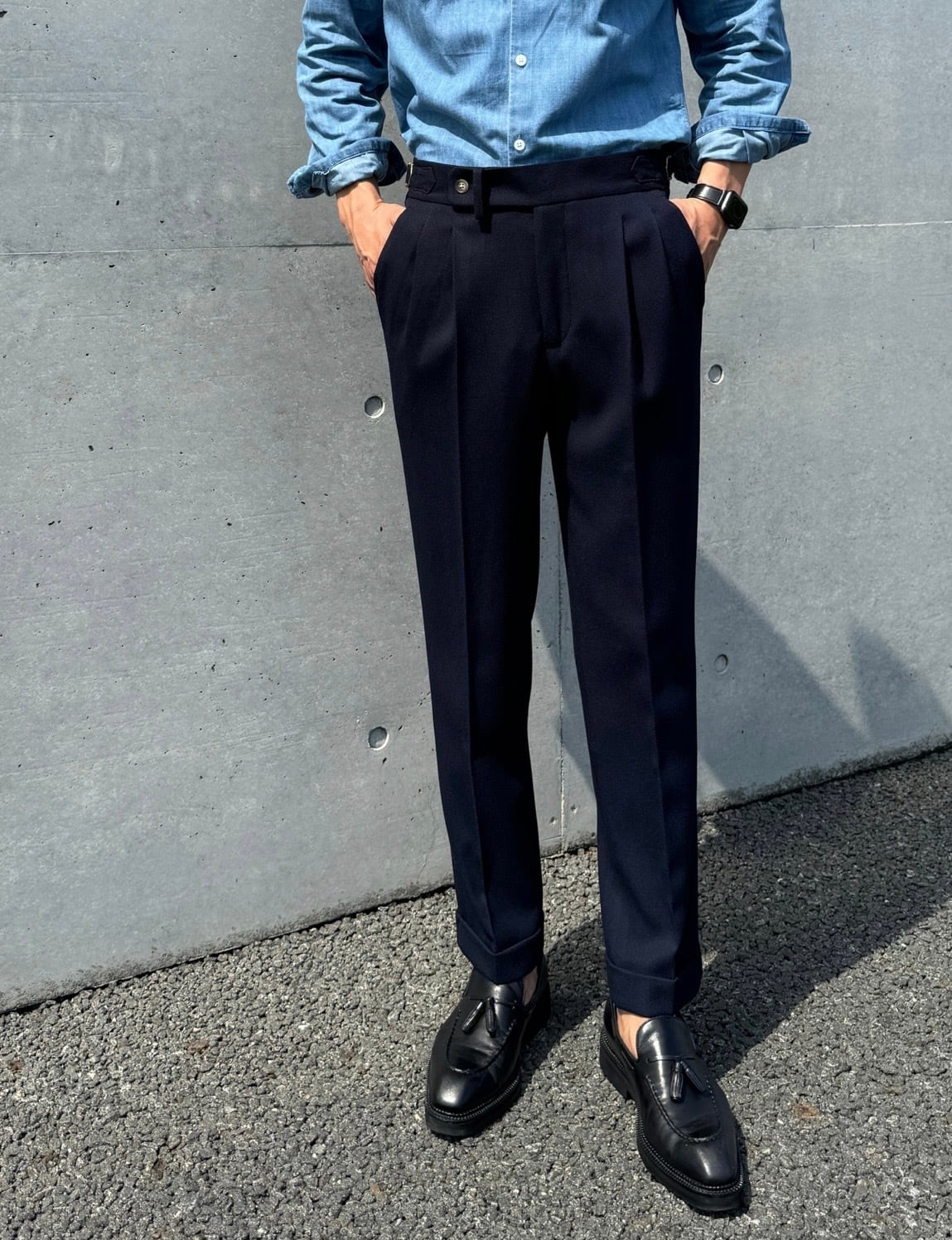 【美品】GTA HERRICK ベルトレス スラックス グルカパンツ ツータック 8千円お得】ツータックベルトレス【秋冬用】2本セット購入 | Wide Range