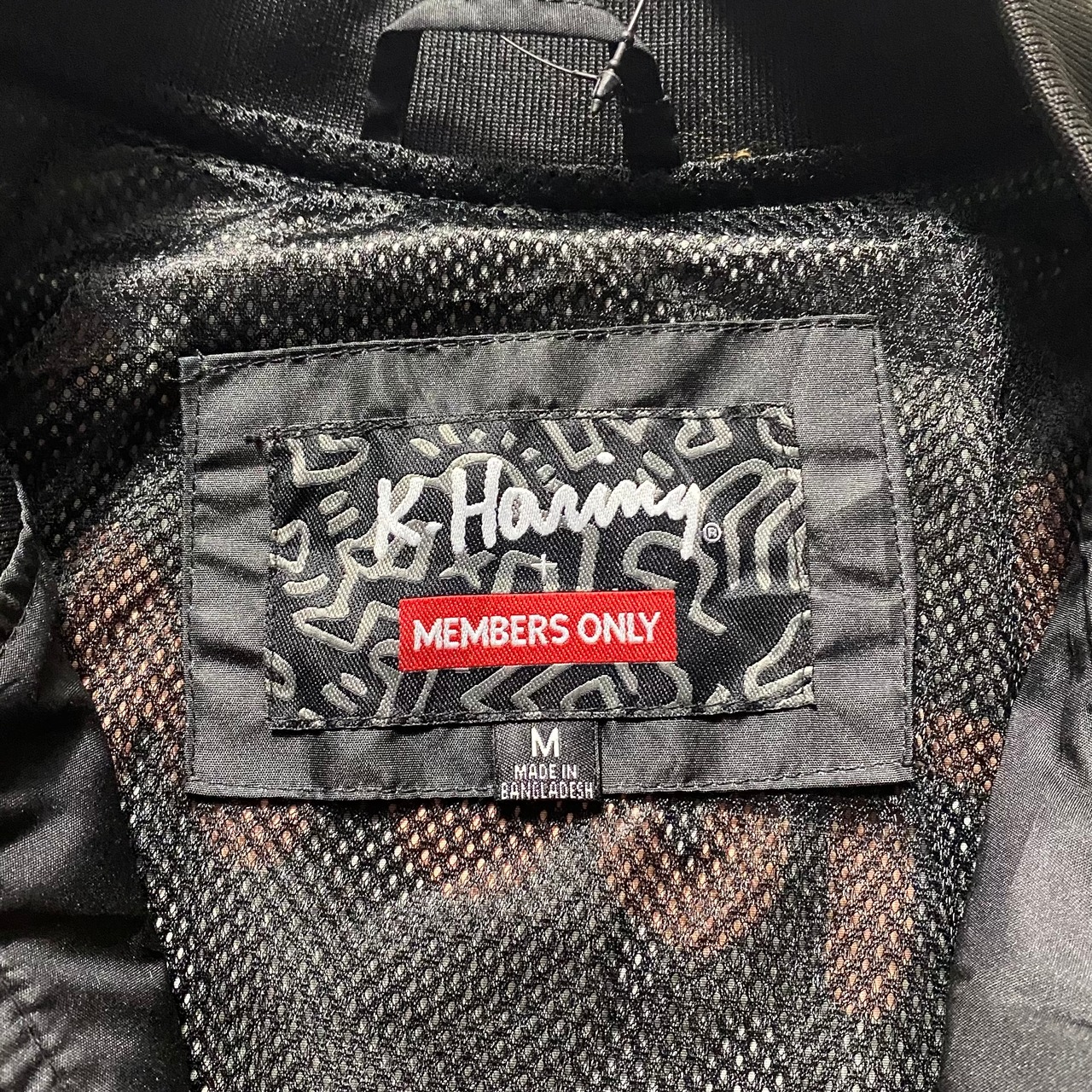 Keith Haring × MEMBERS ONLY graphic bomber jacket