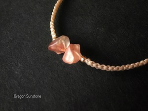 オレゴンサンストーン macramé bracelet