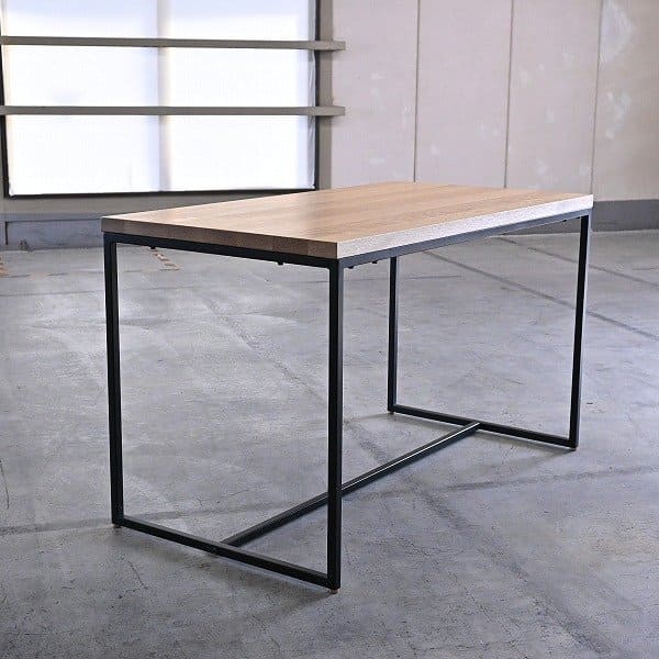 ブルックリン家具】古材×ブラックスチール脚 ダイニングテーブル 150