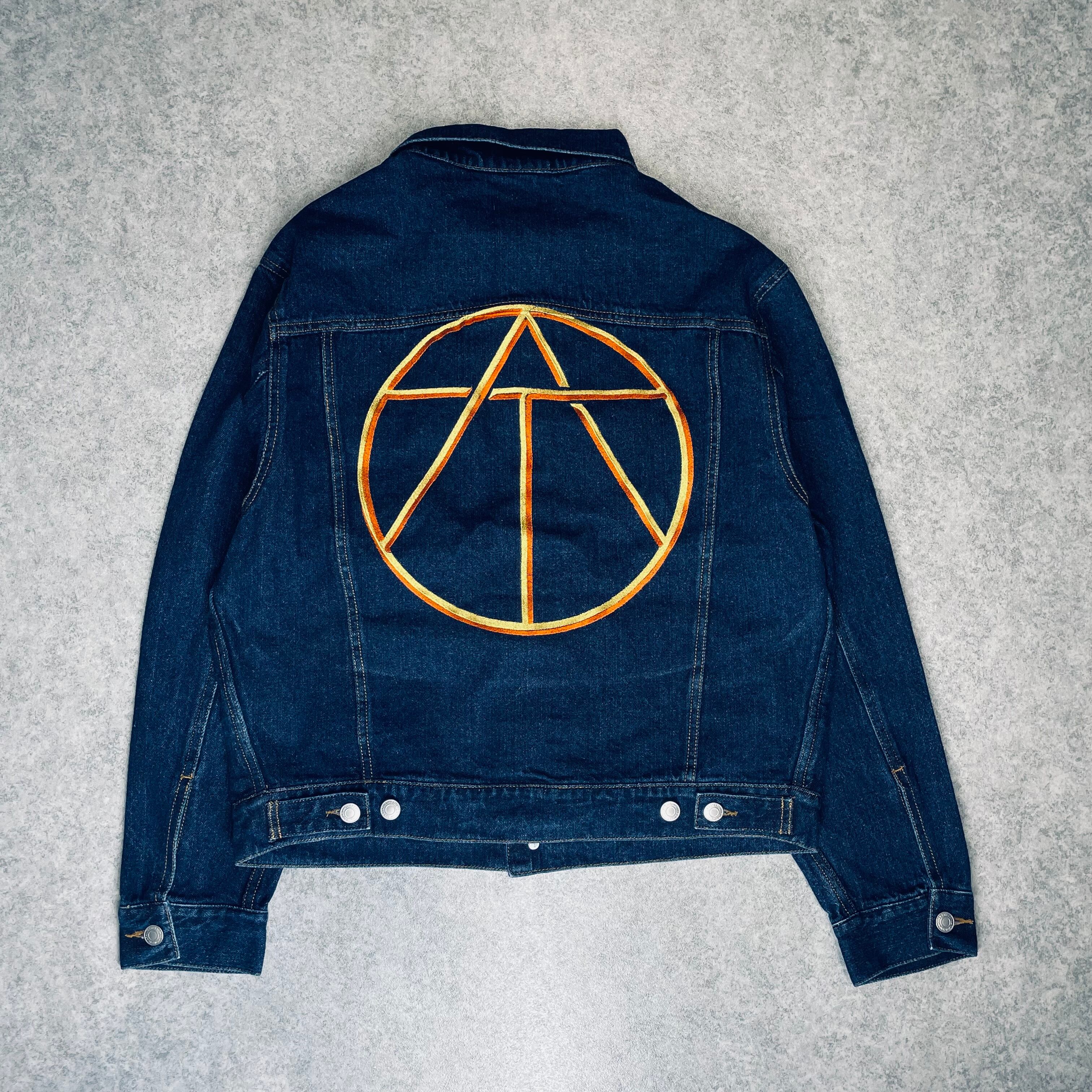Denim Jacket-emblem logo- | three angles store