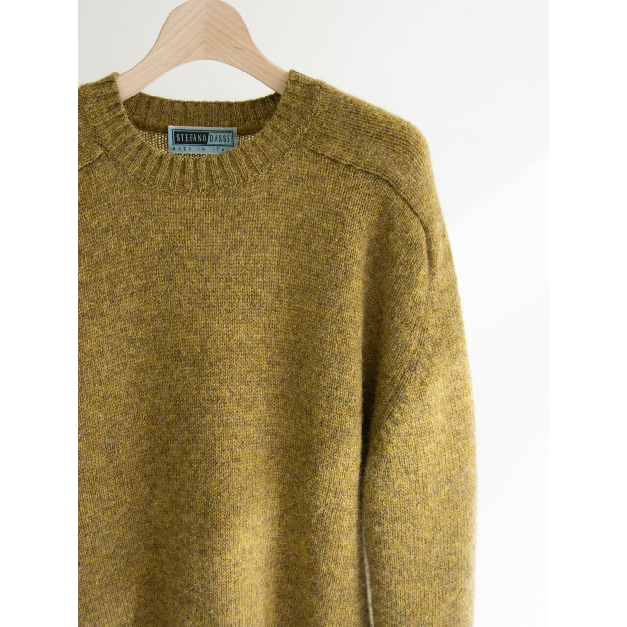 【STEFANO DASSI】Made in Italy 100% Shetland Wool Sweater(イタリア製 シェットランドウールセーター ニットプルオーバー)