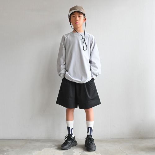 《MOUNTEN. 2024SS》stretch mesh pullover / gray / size0(145-155cm程度）