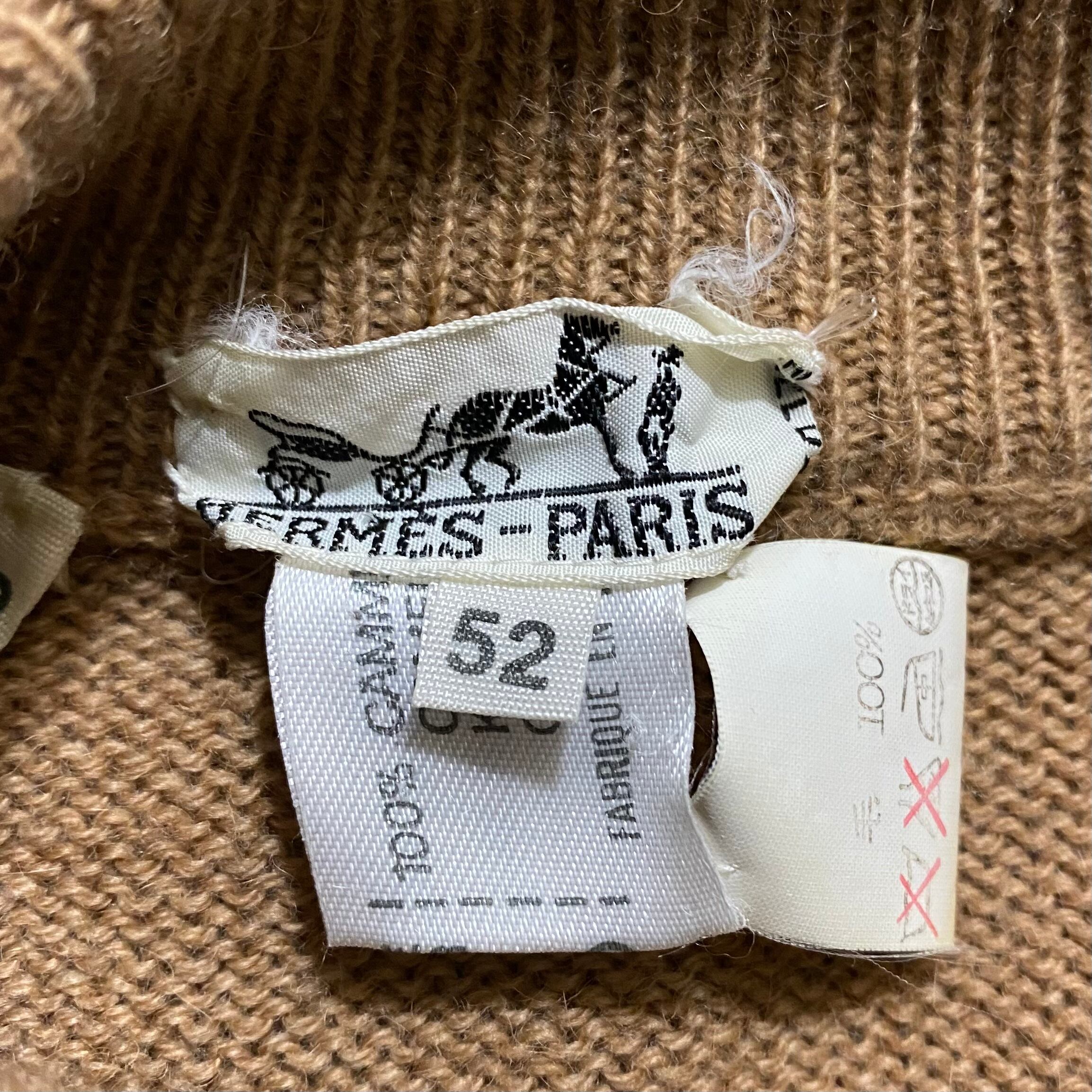 vintage HERMES leather switching camel knit sweater | NOIR ONLINE