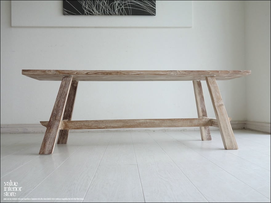 人気商品!! ハンドメイド ショートベンチ (チーク&ホワイト) | www