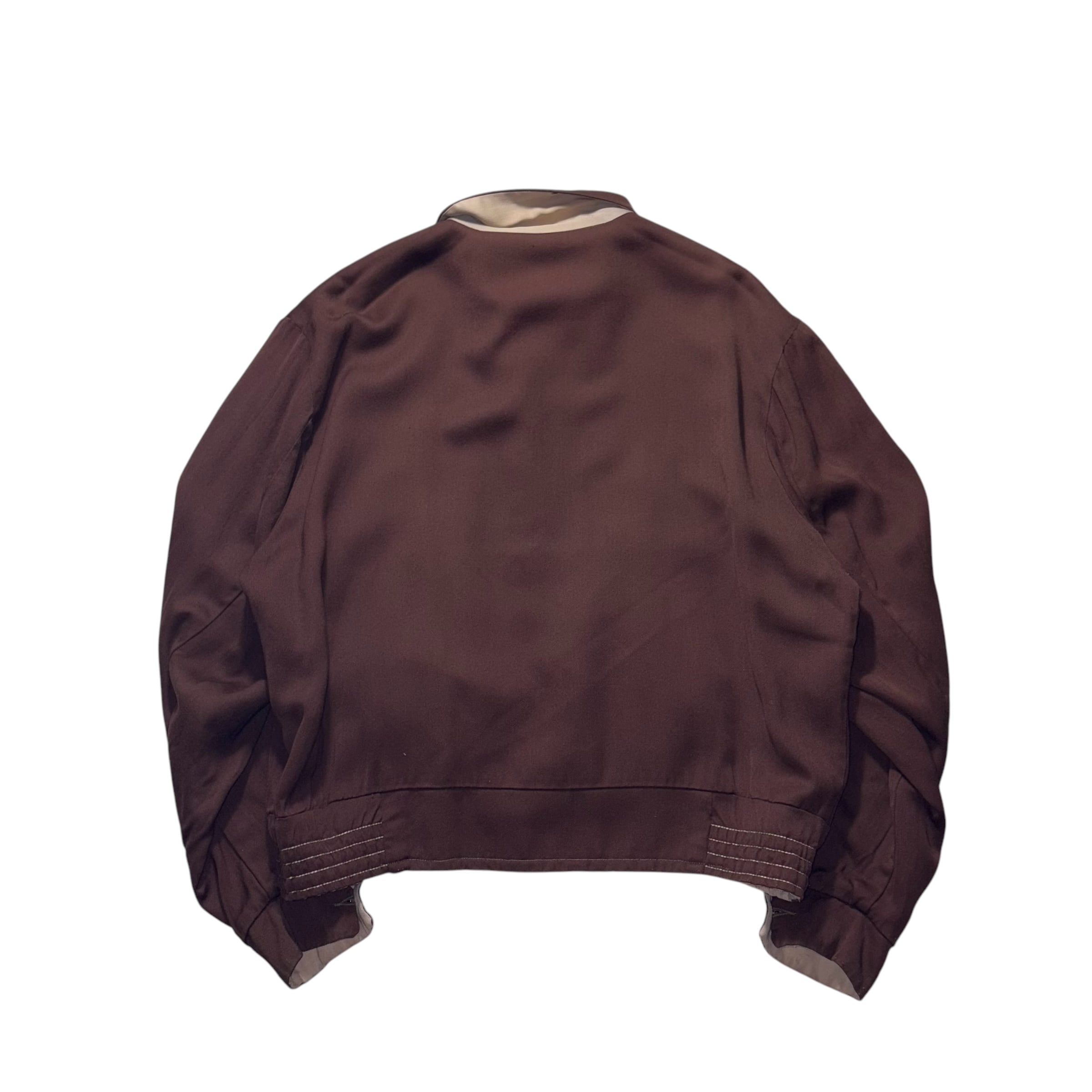 vintage 1950's reversible rayon gabardine jacket “Argyle” | NOIR